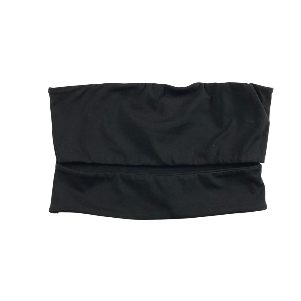 Edikted Womens Black Strapless Tube Top Bandeau Size S Stretch Layered Detail